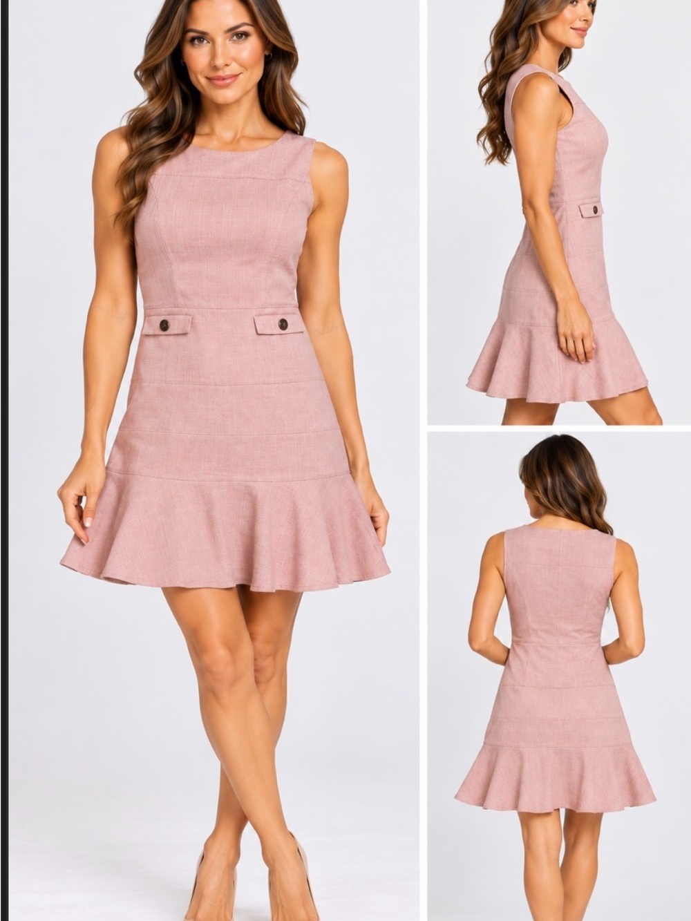 En Focus Studio Rose Blossom Fit & Flare Dress Size 8